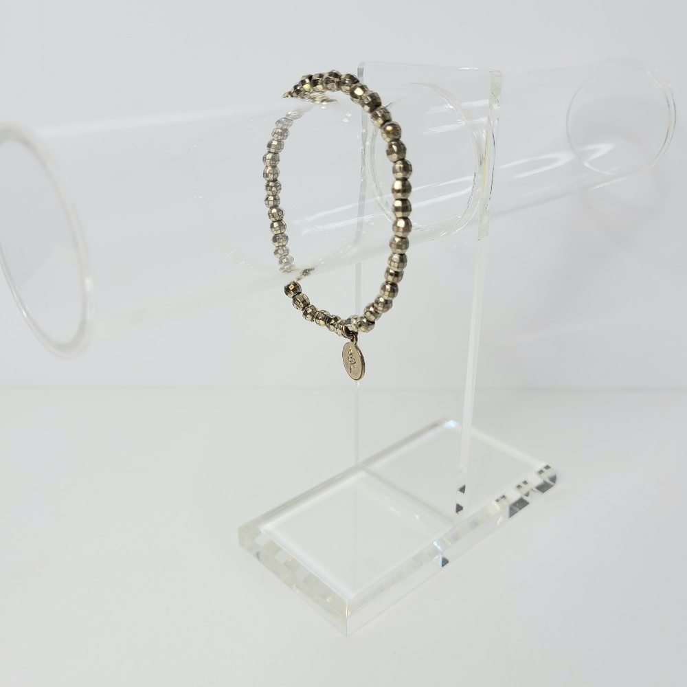 Daniel Espinosa Gold Tone Nugget Stretch Charm Bracelet